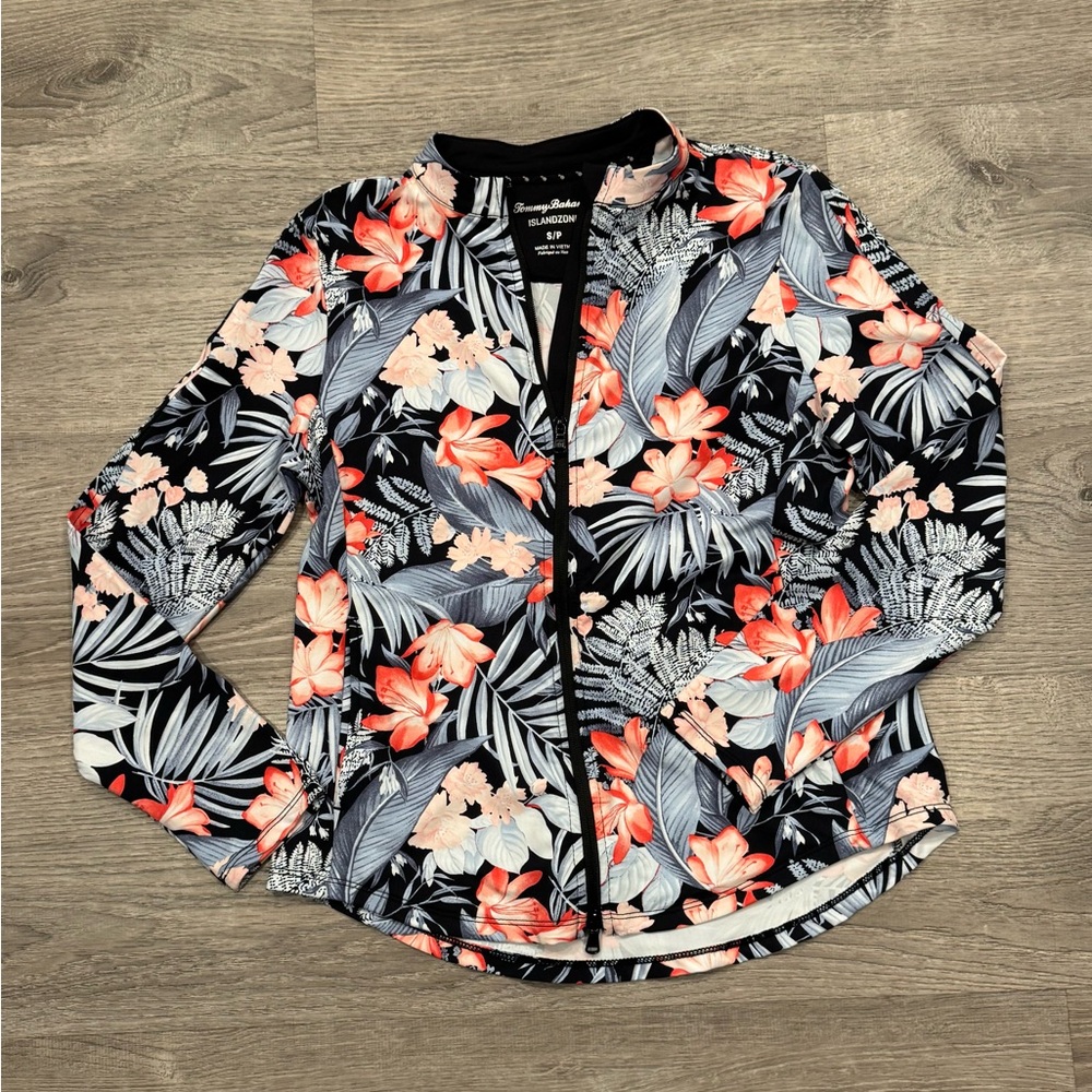 Tommy Bahama Island Zone Black and Red Jacket with Bold Design